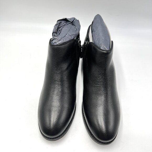 9.5N‎ 9.5 NARROW WIDTH Softwalk Womens Rocklin Black Leather Ankle Boots Shoes - Picture 3 of 14